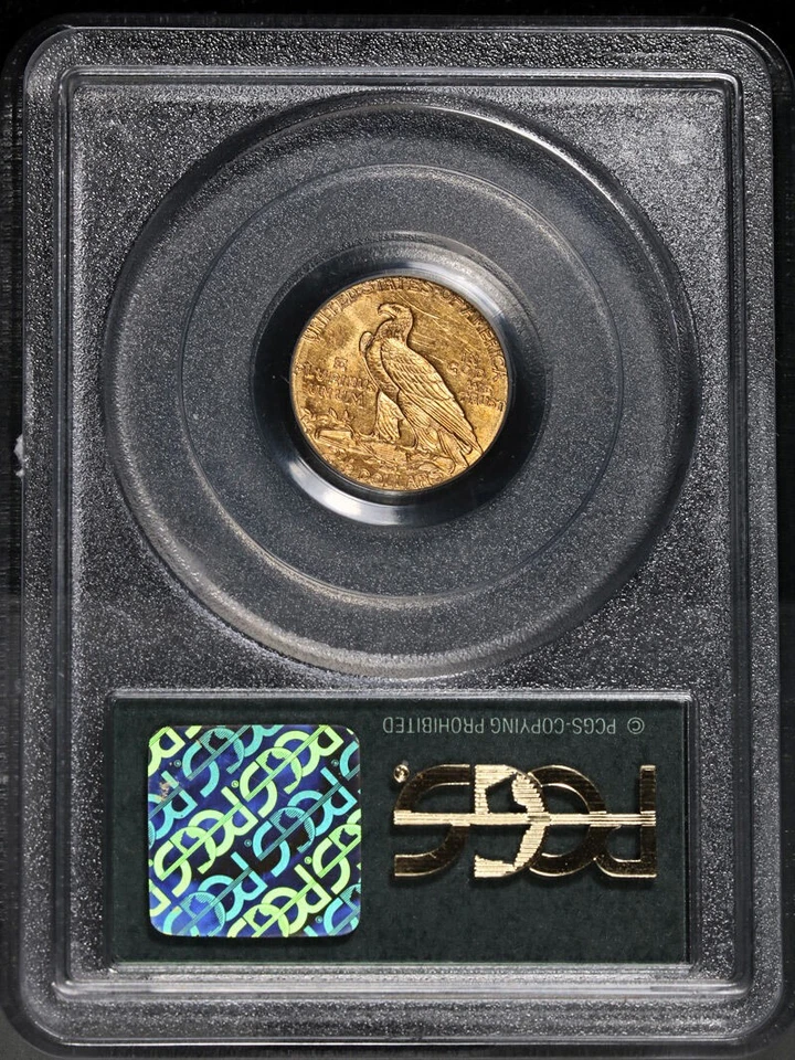 1925-D Indian Gold $2.50 PCGS MS62 OGH Superb Eye Appeal Strong Strike - Image 4 of 4