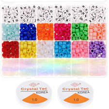 Bracelet Making Kit, Friendship Bracelets Bead Kit with Pony Beads UV Beads Let