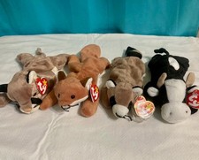 beanie babies retired-Daisy, Sly, Ringo, and Canyon - NWT