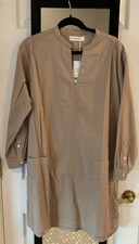 NWT Everlane The Utility Mini Dress Khaki Tan Minimalist Sz Large