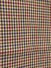 1/4 yard x 44" Cotton Plaid Fabric Red/Blue/Beige Sewing Crafts Quilting