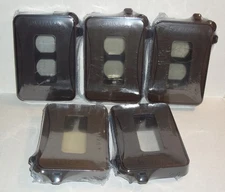 Hubbell Bell/Taymac Extra Duty Outdoor Electrical Covers Brown LOT OF 5