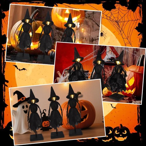 Fai da te Strega Decorazioni da Interno 3pz Primitivo Halloween Strega su Stan... - Foto 6 di 7