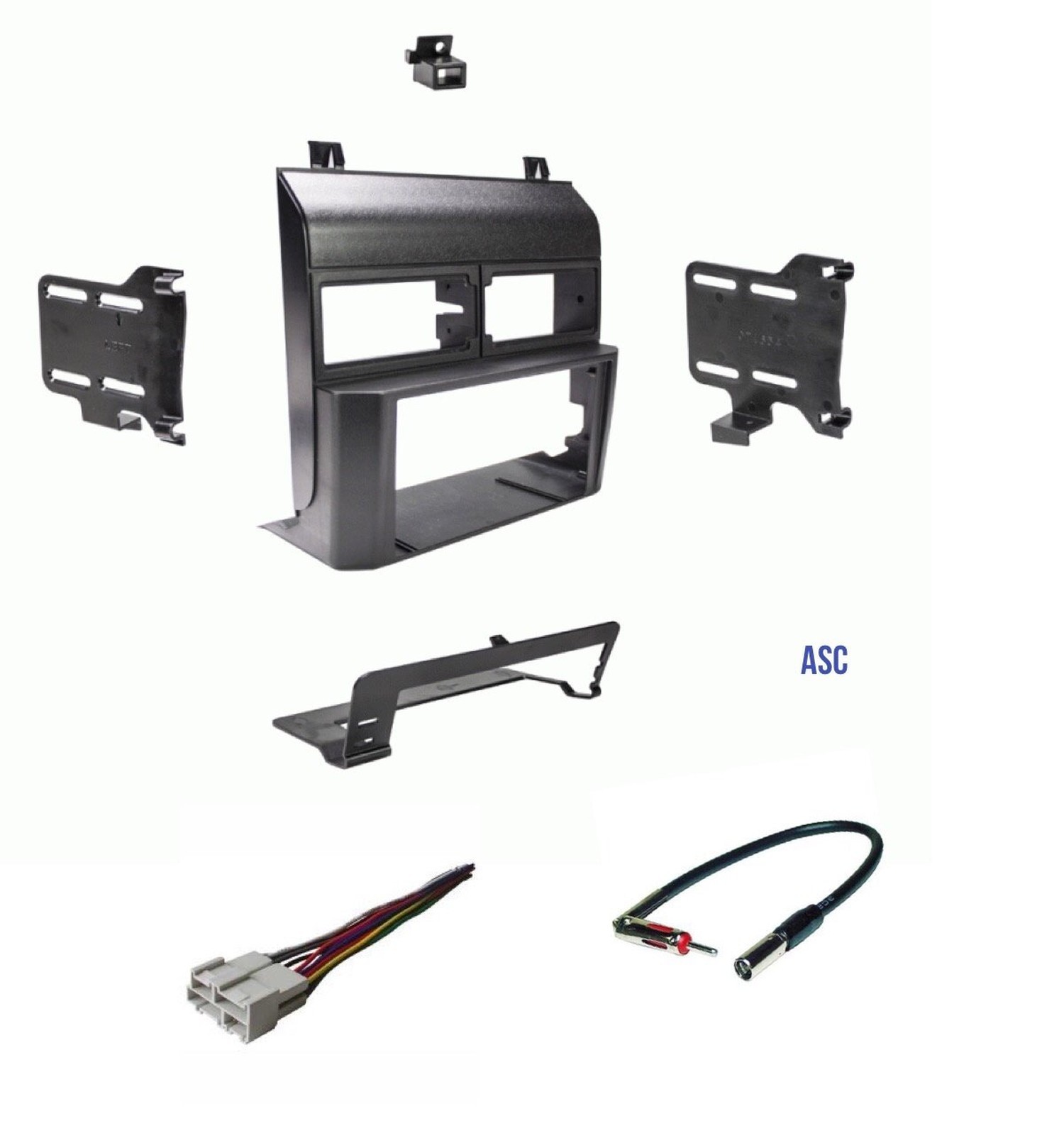 ASC Audio Car Stereo Dash Kit, Wire Harness, and Antenna Ada