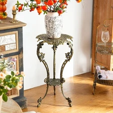 Sungmor Cast Iron Plant Stand, Ornate Pedestal Table, Vintage Flower Pots Holder
