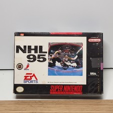 NHL 95 SNES Super Nintendo CIB Complete w/ Box Manual EA Sports