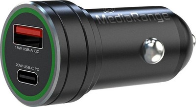 MEDIARANGE MRMA120 Kfz-Ladegerät 1xUSB-A u.1xUSB-C