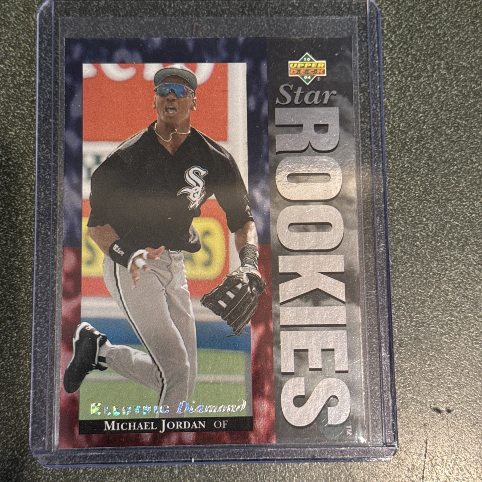 1994 Upper Deck Michael Jordan Star Rookies Electric Diamond Baseball Card #19