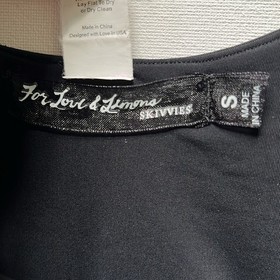 FOR LOVE & LEMONS Skivvies Corset Black Underwire Bodysuit size S