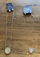 Paparazzi Jewelry Lot of 2 Matching Necklaces And Earrings with Tags