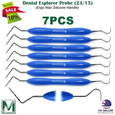 UNC15/23 Periodontal Probe-Explorer Double End Silicone Ergo Max Handle 7 Piece