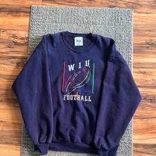 Vintage 90s WIU Football crewneck sweatshirt. Made in USA