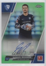 Manuel Riemann Chrome Bundesliga 2021 Green Refractor /99 Auto