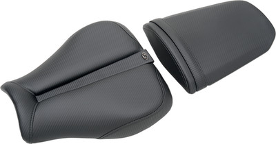 SADDLEMEN - 0810-S019 - Gel Channel Track Carbon Fiber Sport Seat - Black - GSXR