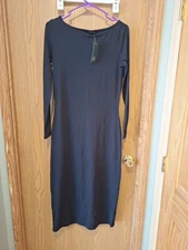 New Women's Size Large Fitting, Maxi  Black Dress By Wild Fable