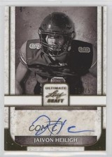 2022 Leaf Ultimate Draft Gold 72/75 Jaivon Heiligh (Black and White) Auto 0u66