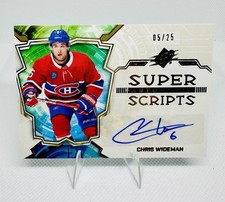 2022 UD Super Scripts Chris Wideman Auto Gold 05/25 – Canadiens – Rare