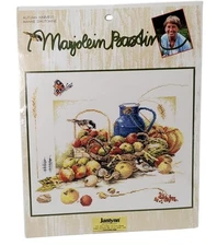 RARE Lanarte Janlynn AUTUMN HARVEST Cross Stitch Kit Evenweave Marjolein Bastin