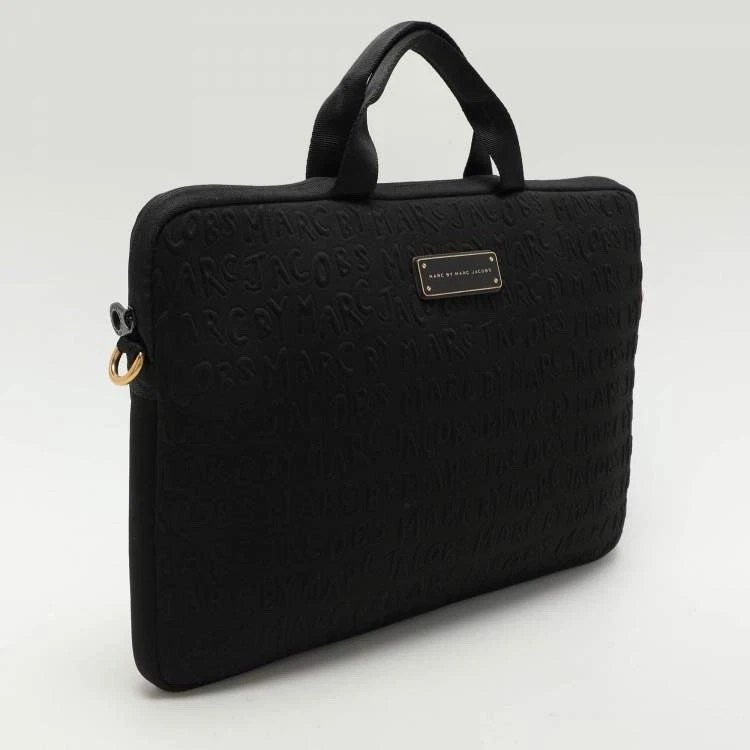 Marc by Marc Jacobs Funda de Neopreno para Tableta Portátil con Cremallera - Negra con Logo [14" x 10"] Foto 2 de 4