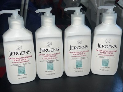 Lot of 4 Jergens Extra Moisturizing Hand Wash Cherry-Almond - 7.5 Fl Oz Each