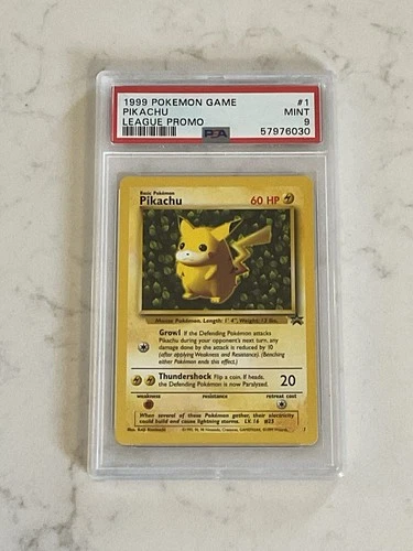 Pokémon Ivy Pikachu Black Star 1 League Promo Exclusive Card 1999 PSA 9 MINT
