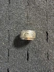 VINTAGE STERLING SILVER BAND RING SIZE 5.5 HEAVY 12.46G PATINA