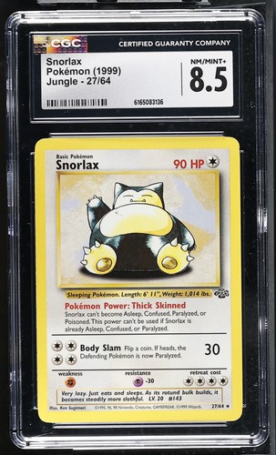 Snorlax (Unlimited) graded CGC 8.5 for sale on eBay