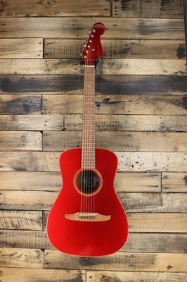 Fender California Malibu Classic Acoustic Electric Guitar -Hot Rod Red  #R4924