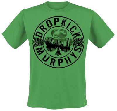 Dropkick Murphys T-Shirt Herren Boot grün Band-Merch, Bands