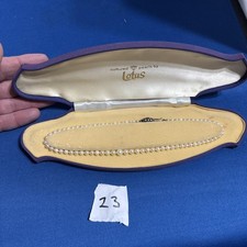 Vintage Cultured Pearl Necklace By Lotus With Silver Clasp 40cm