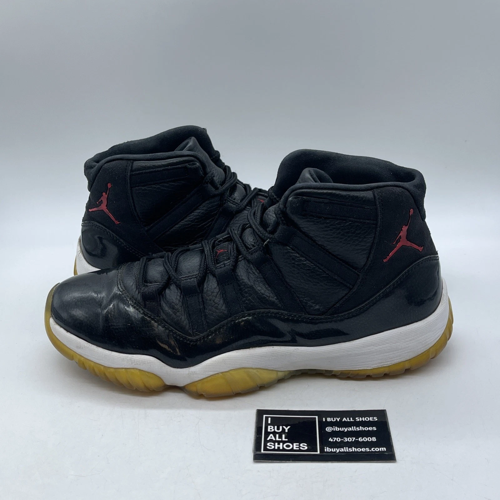 Taglia 11 5 Jordan 11 Retro High Space Jam grigio nero pelle scamosciata (378037 003)