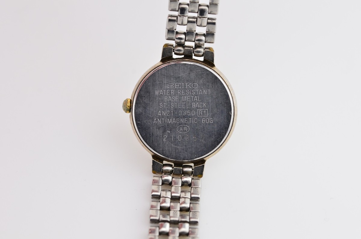 4383 【ノーカット未使用品】Diamana S+80 s E481 Vintage Ladies Seiko Lucent Quartz Watch 4N21-0350 JDM