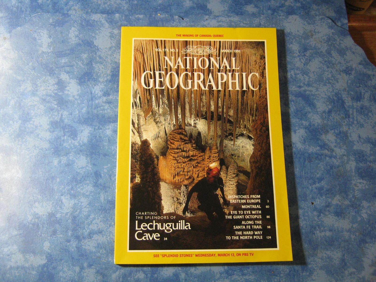 NATIONAL GEOGRAPHIC March 1991 LECHUGUILLA CAVE SPLENDORS Montreal OCTOPUS