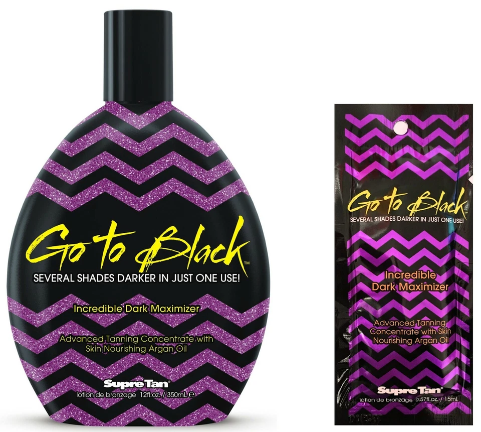 Supre Tan Go To Black INCREDIBLE DARK MAXIMIZER With Argan Oil - Fast Dispatch