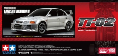 Tamiya RC 58713 Mitsubishi Lancer EVO V (TT-02) - Artikel #58712 Modellbausatz