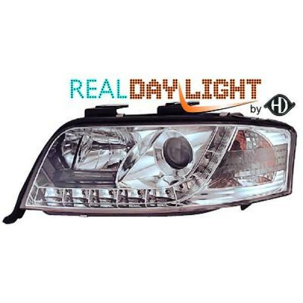 Scheinwerfer Passend FüR Set Audi A6 Baujahr 2001-2004 Klarglas Chrom-image