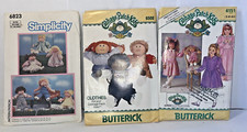 Ropa para muñeca Cabbage Patch Kids Butterick patrón de simplicidad 1984 4151 6508 6823