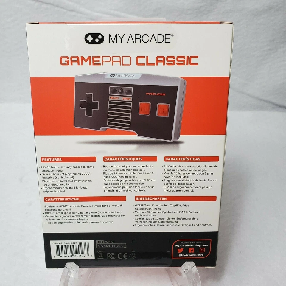 2- GamePad Classic Wireless Controllers for NES Classic Edition Wii & U SEALED - Image 3 of 4