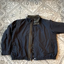 Perry Ellis Portfolio Mens XL Bomber Jackets Gray Microfiber