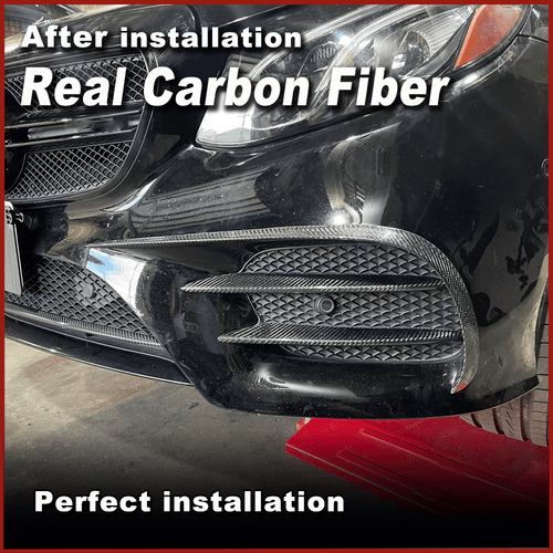 Carbon Splitter Stoßstange Lippe Spoiler Canards für Mercedes W213 C238 E43 - Picture 5 of 12