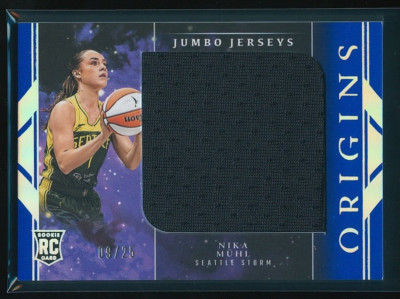 Nika Muhl 2024 Panini Origins WNBA Blue Jumbo Jerseys #JJ-NKM Rookie RC /25