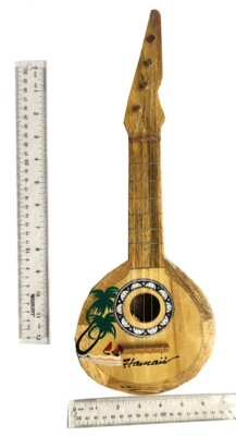 Hula Implement Coconut Wood Ukulele Toy Hawaii Hawaiian Tiki Bar Decor Guitar N