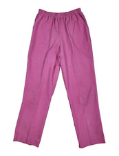 Blair Women's Pants Pink Elastic Waist Pull-On Pockets Size 10PT