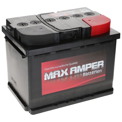 Maxamper Starterbatterie 12V 60 Ah 5200A ersetzt 55Ah 58Ah 62Ah 65Ah 67Ah
