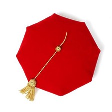 Unisex Graduation Doctoral Tam Velvet with Gold Bullion Tassel 6/8 Sided Avai...