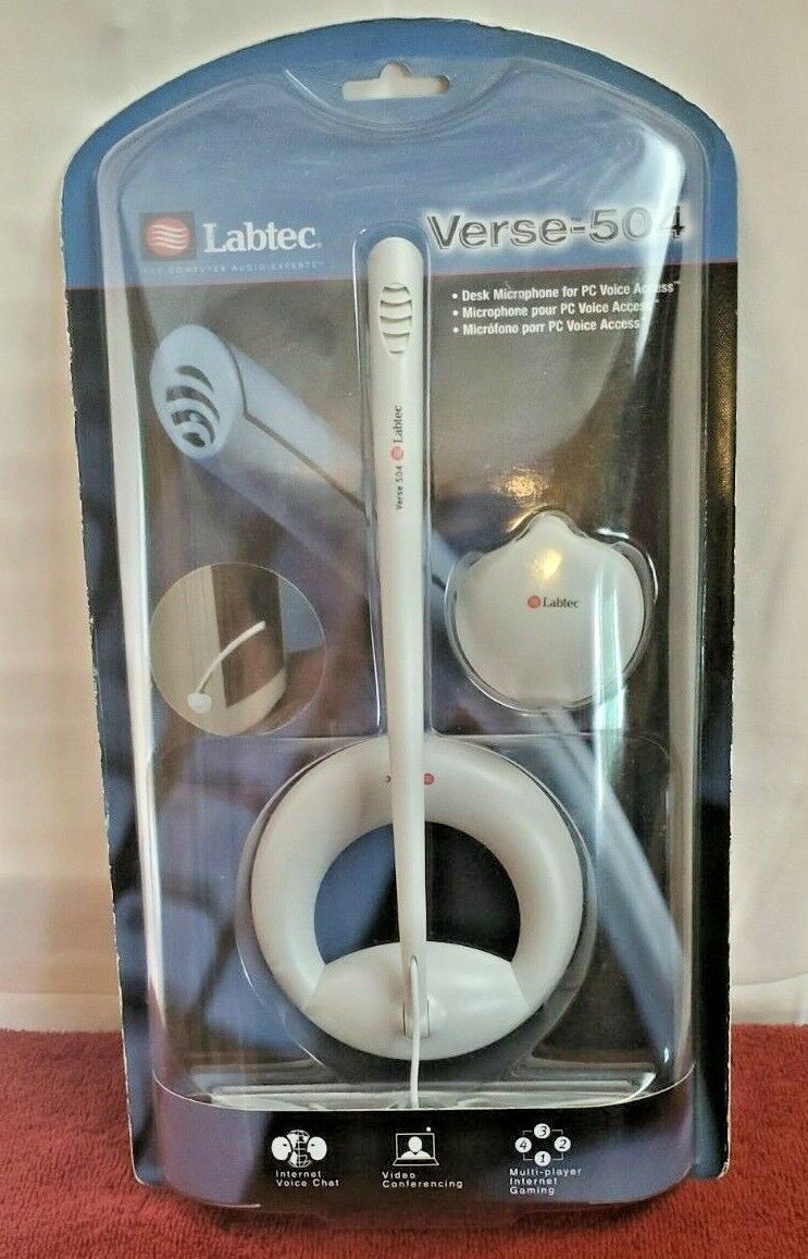 Labtec Verse-504 Desk Microphone for PC Voice Access, New