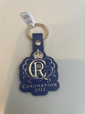 KING CHARLES CORONATION LEATHER KEY RING Benefits the Royal Collection Trust New