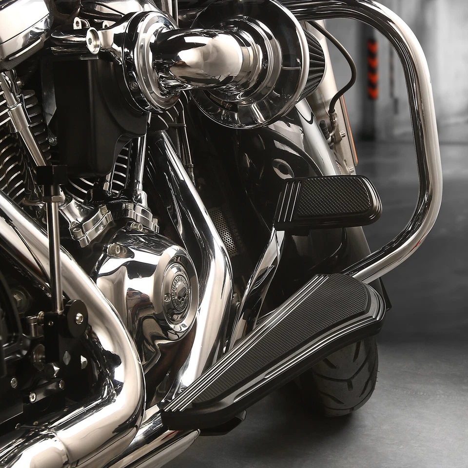 For Harley Defiance Rider Footboard Touring road glide Softail fatboy 2000-up Foto 2 de 4