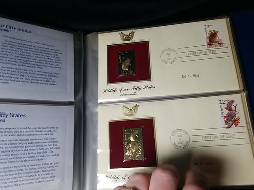 Set of 50 Golden Replicas Of U.S. Wildlife First Day Stamps Binder 1995 - 6 1987 - Picture 13 of 15