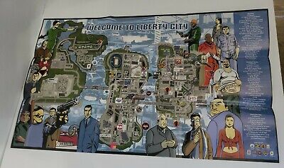 Grand Theft Auto 3 Canvas GTA3 Liberty City Map GTA Poster PS2